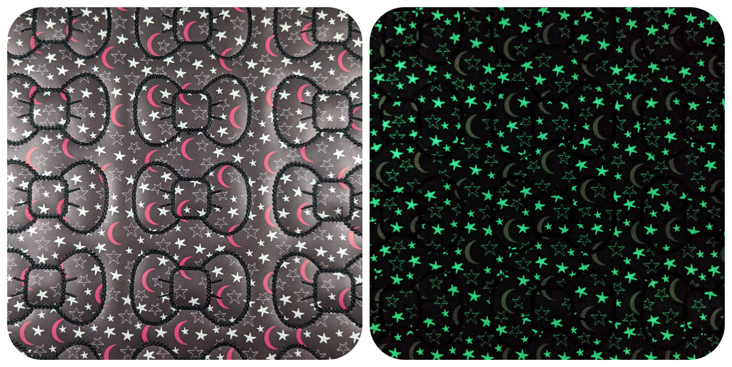 Stars and moon GITD Bow