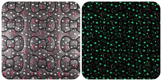 Stars and moon GITD Bow