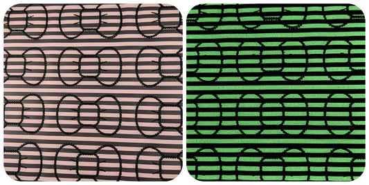 Blush Stripe GITD Bow
