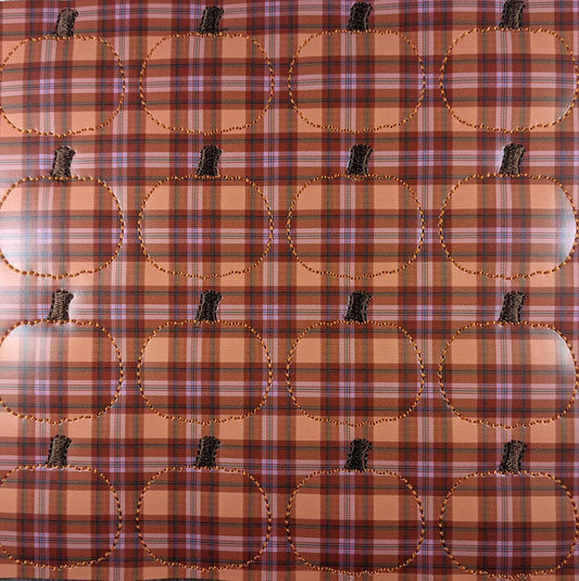 Orange Plaid Pumpkin