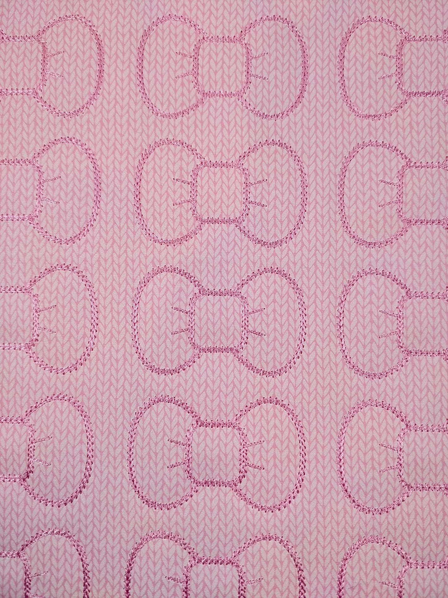 Pink Cable Sweater Bow