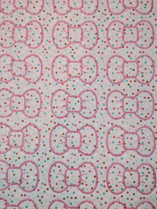 Pink Christmas Dot Bow