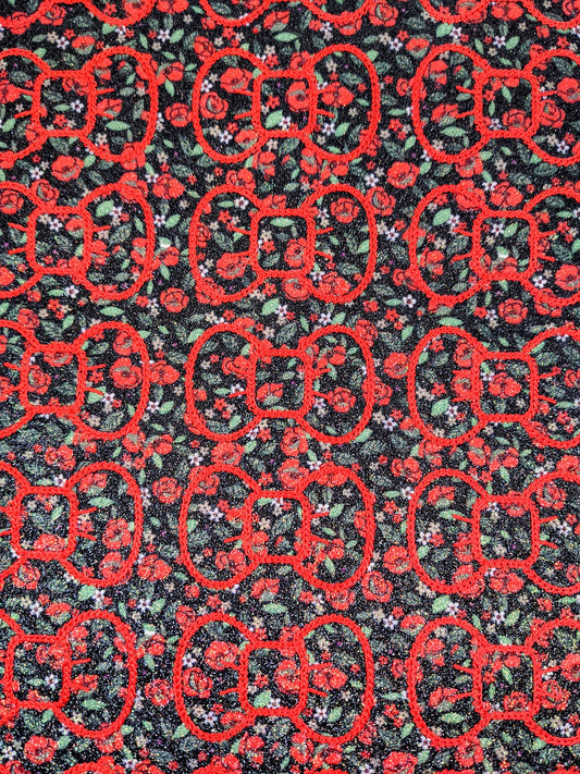 Red Flower Bow