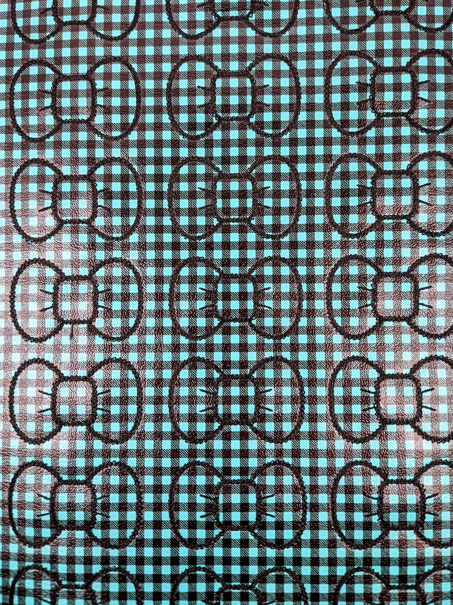 Teal Buffalo Plaid Bow
