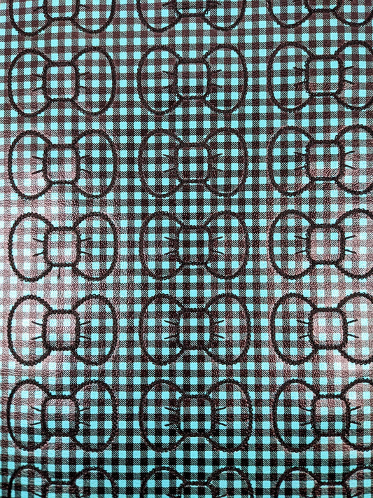 Teal Buffalo Plaid Bow