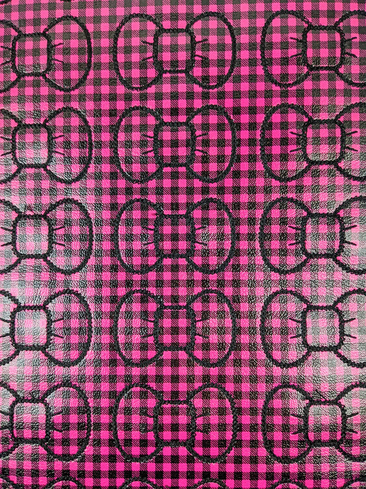 Magenta Buffalo Plaid Bow