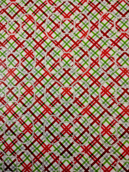 Santa Plaid Bow