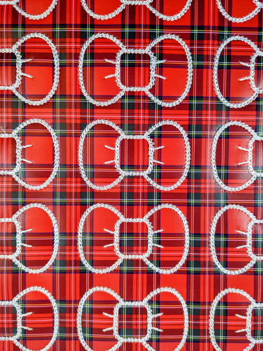 Red Christmas Plaid Bow