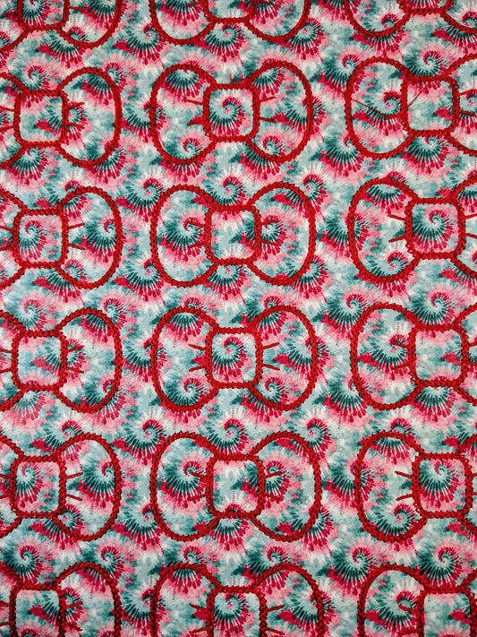 Christmas Tiedye Bow