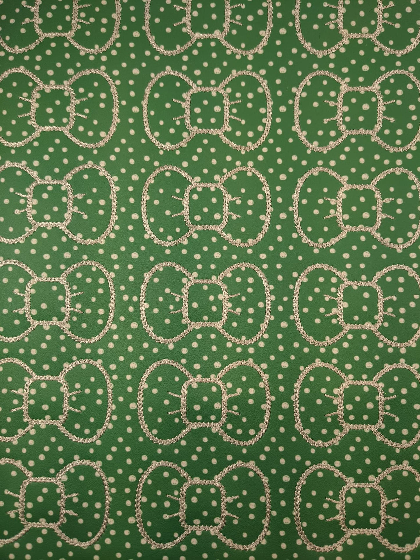 Green/White Dot Bow