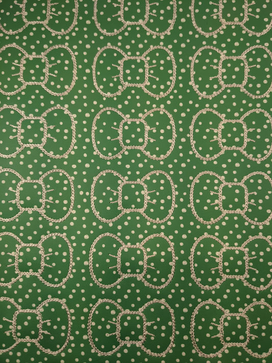 Green/White Dot Bow