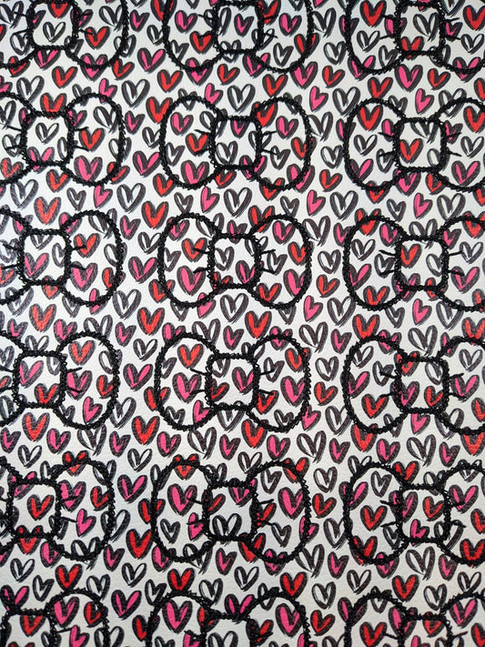 Doodle Heart Bow
