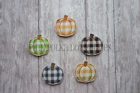 Buffalo Plaid Fabric Pumpkins