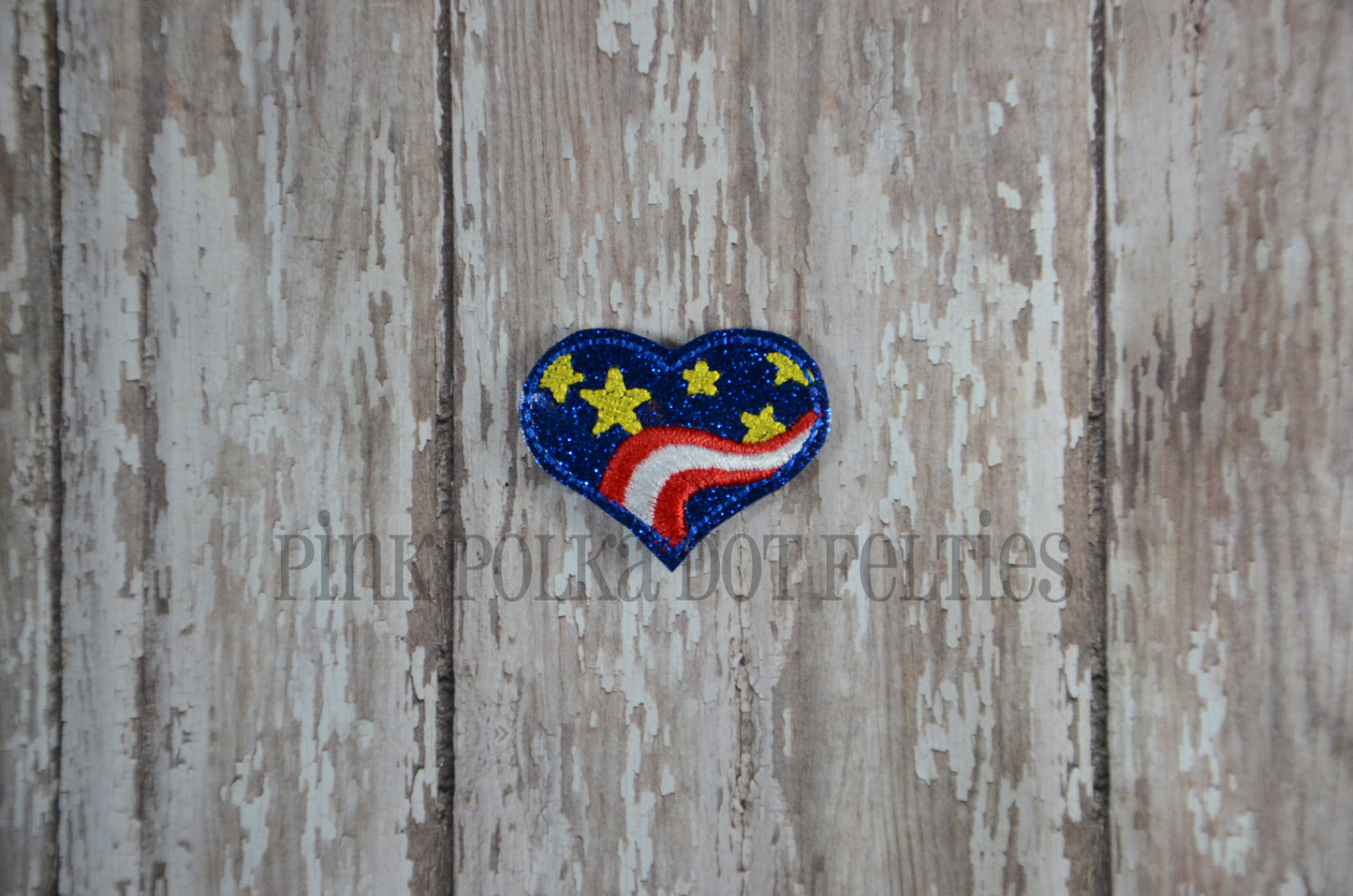 Patriotic Stars Heart