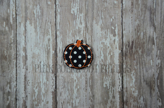 Black with White Polka Dot Pumpkin