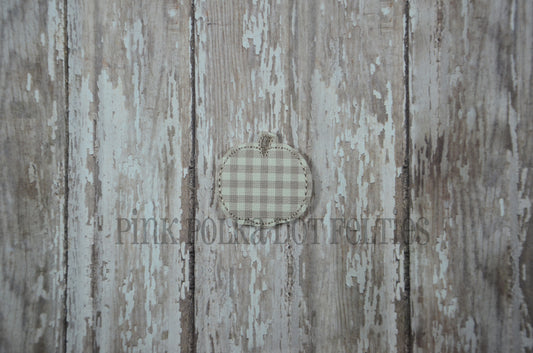 Tan Gingham Pumpkin