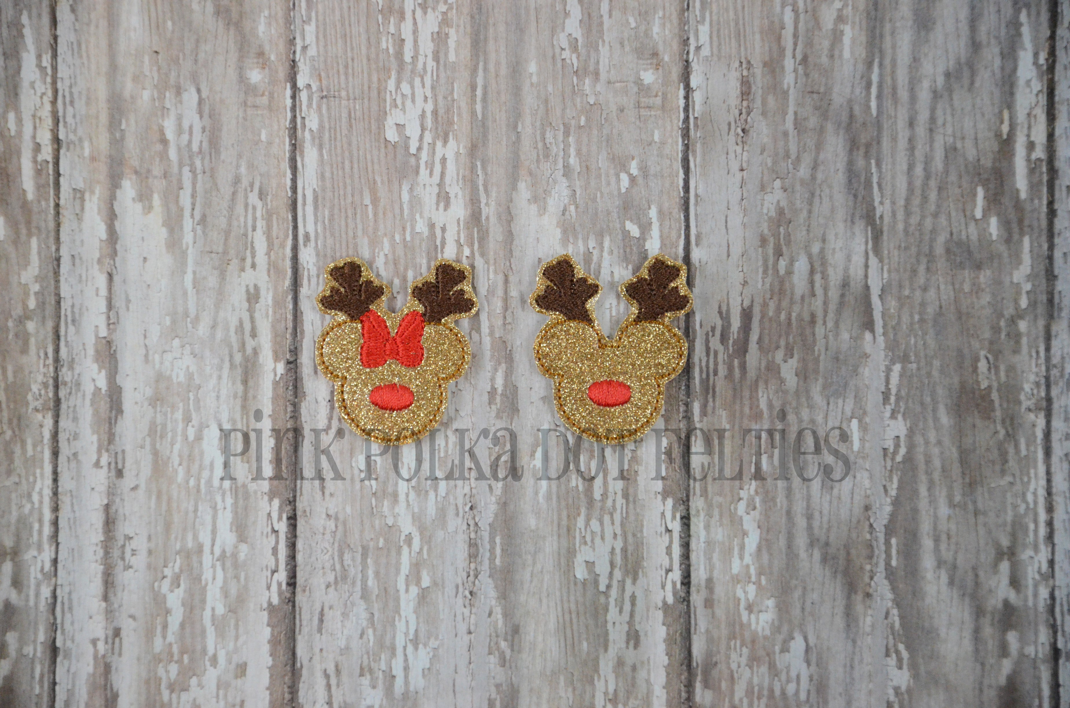 Small Rudolf Head Mouse Rudolph Heads – pinkpolkadotfelties