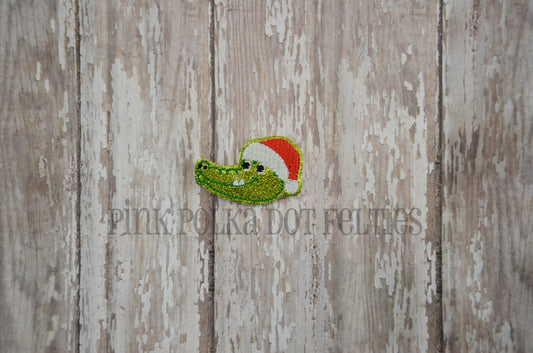 Alligator with Santa Hat