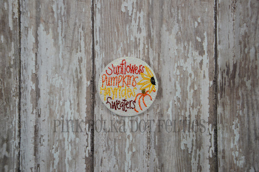 Sunflowers Pumpkins Hayrides Sweaters