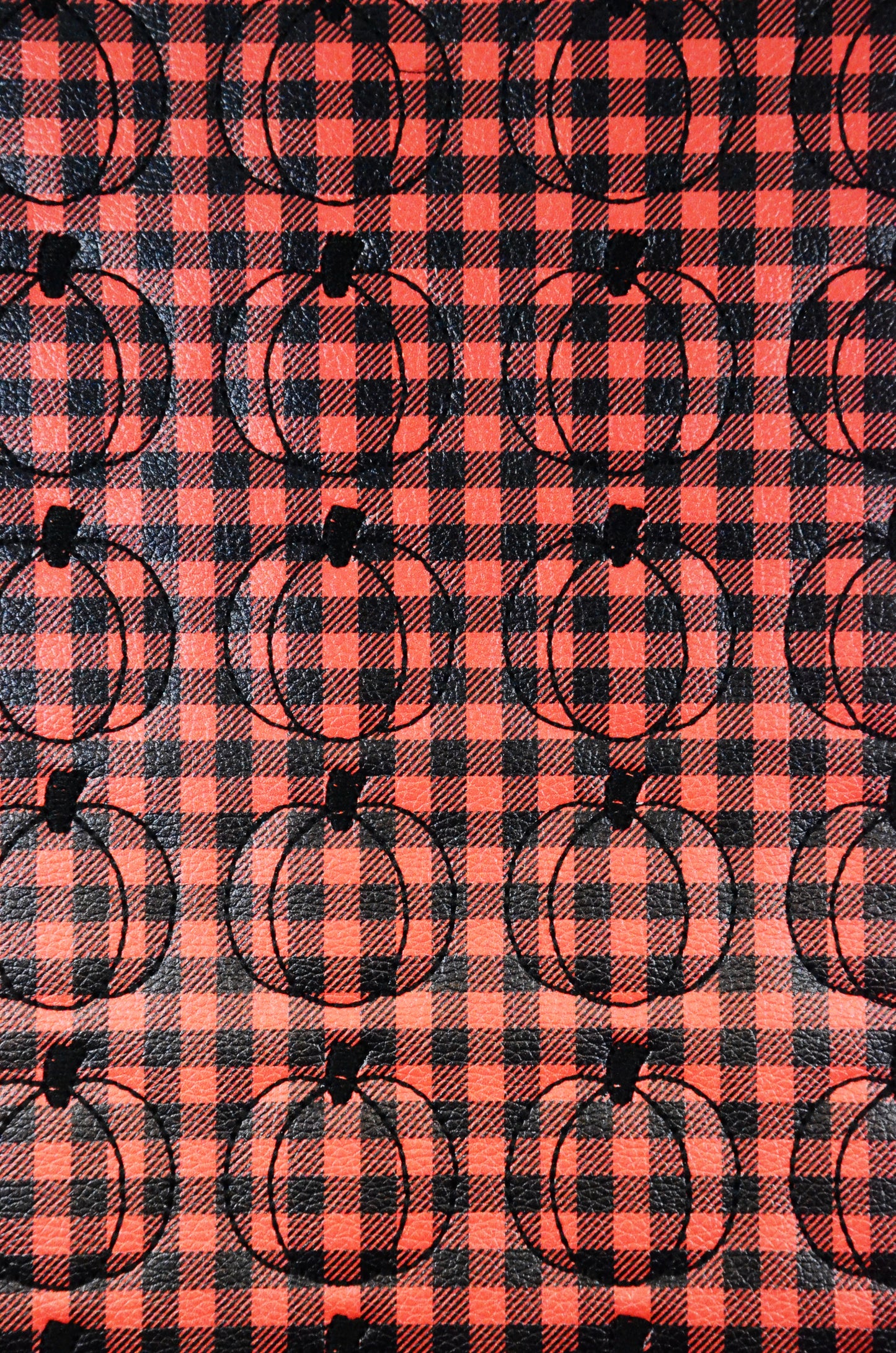 Dark Orange Buffalo Plaid Pumpkin