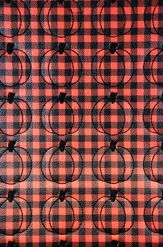 Dark Orange Buffalo Plaid Pumpkin