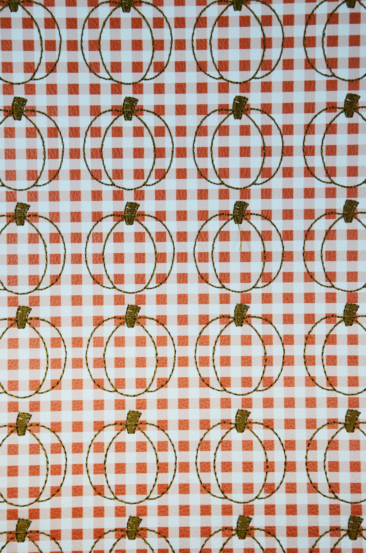 Rust Gingham Pumpkin