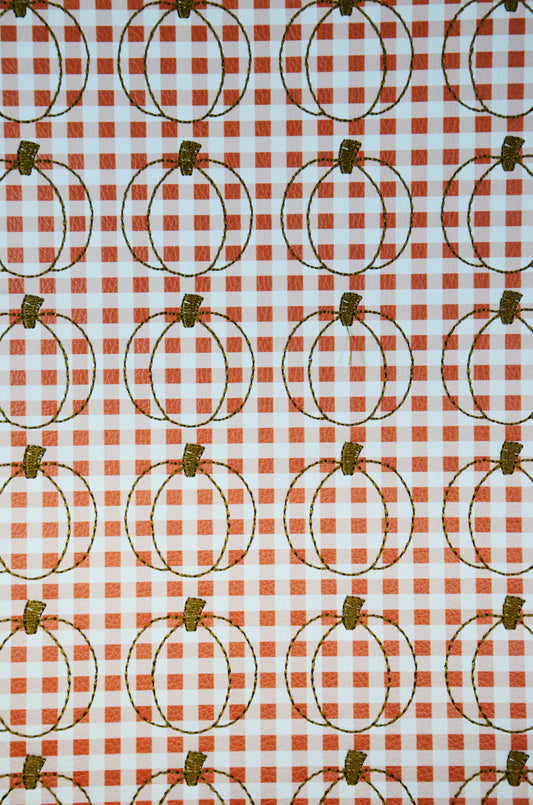 Rust Gingham Pumpkin