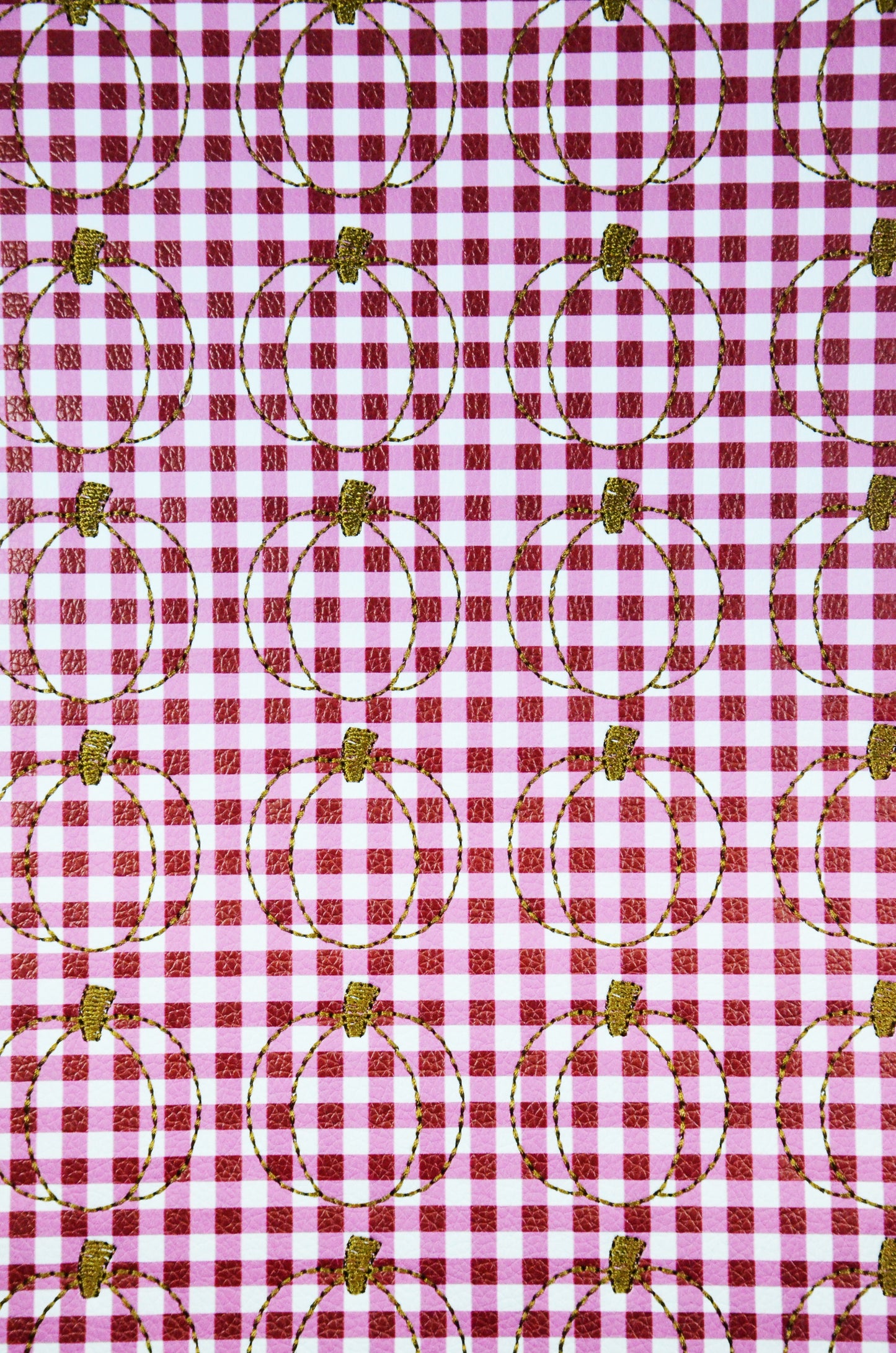 Raspberry Gingham Pumpkin