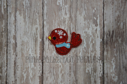 Cardinal with Snowflakes