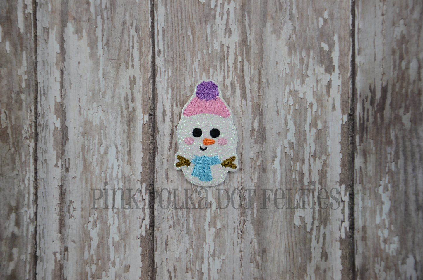 Baby Snowman with sock cap