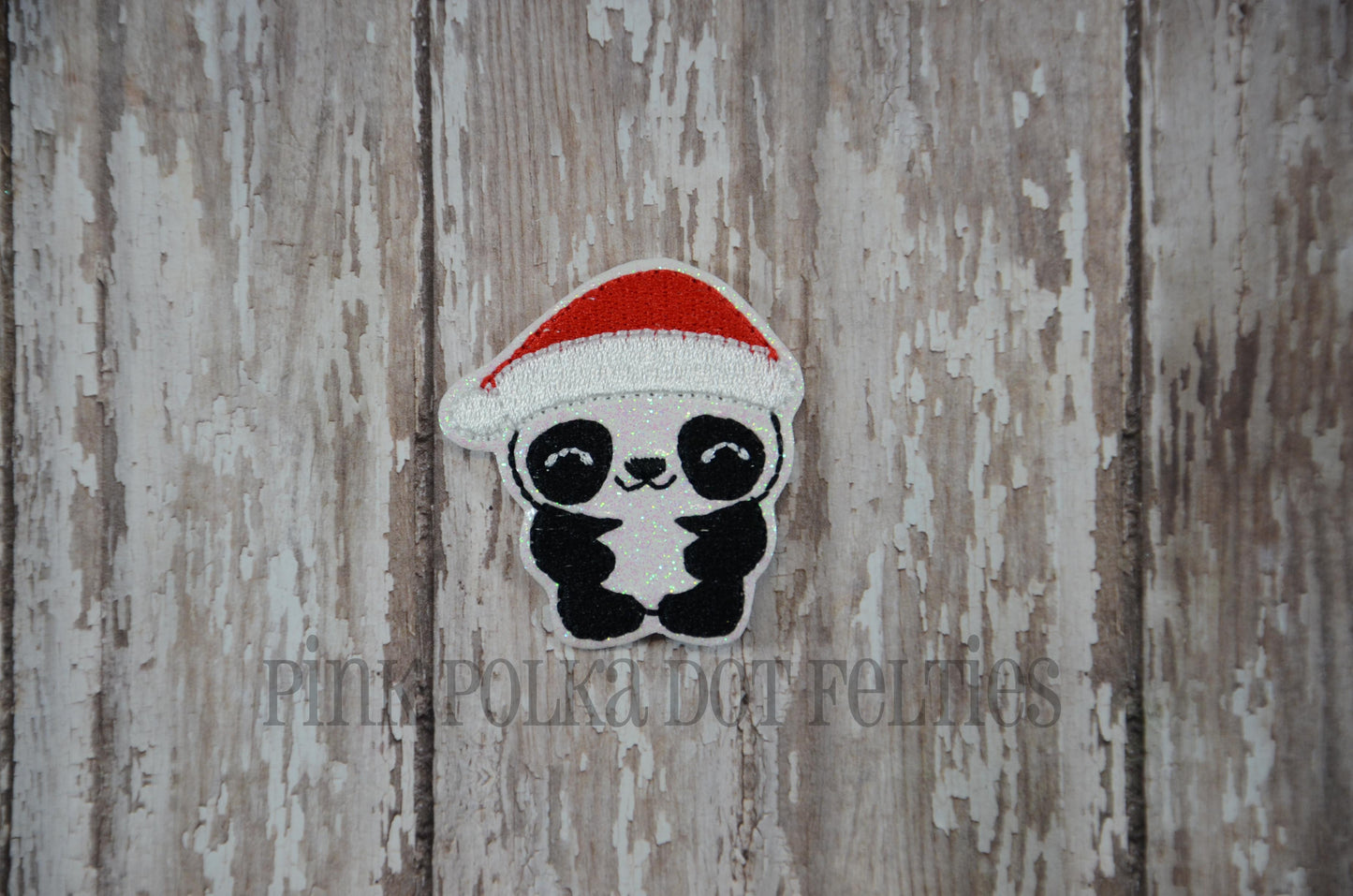 Panda with Santa Hat