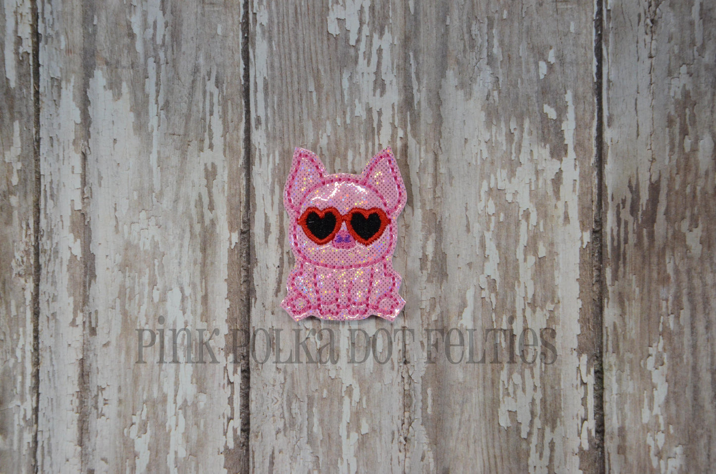 Pig with Heart Sunglasses