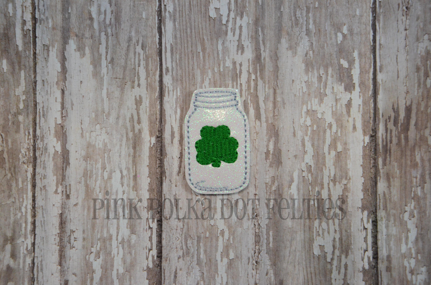 Mason Jar with Clover