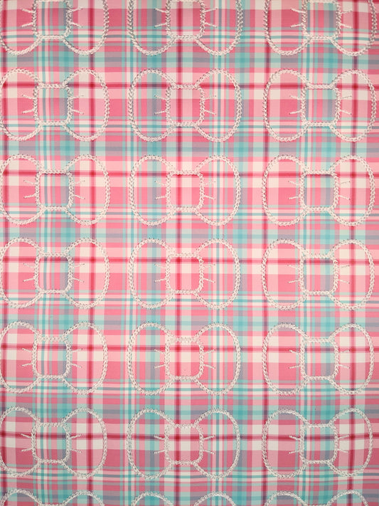 Christmas Pink Plaid Bow